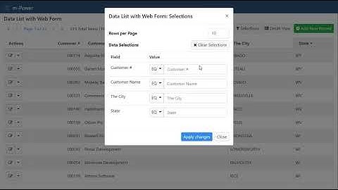 Data List with Web Form