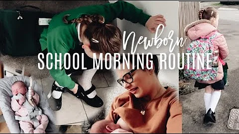 SCHOOL MORNING ROUTINE WITH A NEWBORN | Roseyhome
