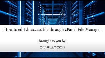How to edit  htHypertext access file through cPanel File manager with SmallTech