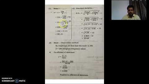 B.Com Sem 2 - Statistics and Business Mathematics - Lecture 16