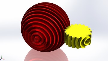 Active Ball Joint Mechanism based on spherical gear meshings in SolidWorks