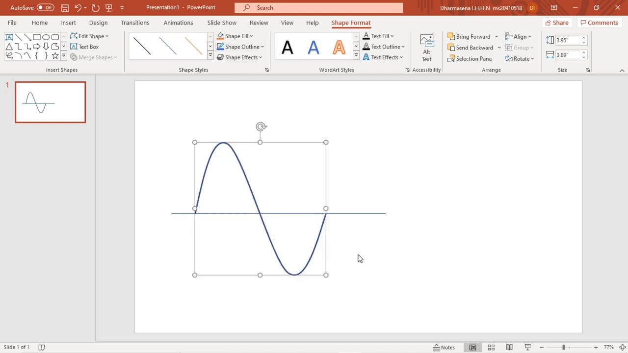 Powerpoint Add Wave Line Create analog signal Wave in Power Point - YouTube