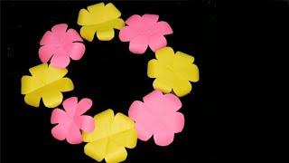 How To Make 6 Petaled Flower Origami Flower Diy Paper Craft Flower Cutting