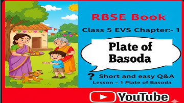 RBSE  Class 5th EVS chapter:- 1  |   Lesson : - 1 Plate of Basoda  |  Short and easy Q&A 