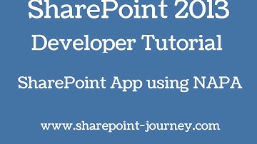 Office 365: SharePoint app using NAPA office 365 development tools | SharePoint-Journey.com