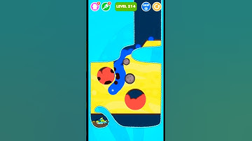 Save The Fish  / pull the pin / puzzle logic level 214  #savethefish #gaming #funny #drawing #shorts