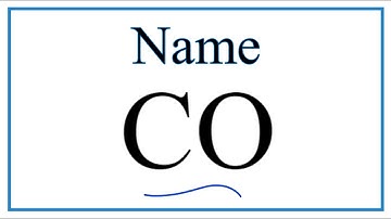 How to Write the Name for CO