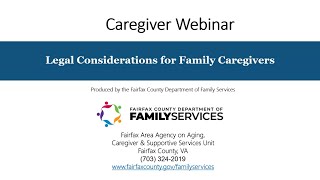 Legal Considerations for Family Caregivers