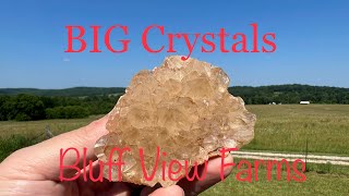 Exploring Bluff View Farms public digging area for LARGE Missouri quartz crystals