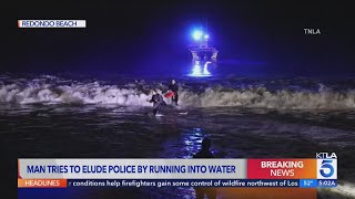 Man jumps in ocean while trying to elude Redondo Beach police