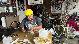 Unboxing custom lowrider bike parts for my project familia Cartagena.