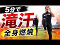 【運動不足解消】5分で全身が燃える脂肪燃焼トレ #脂肪燃焼 #HIIT #家トレ #体力づくり #エクササイズ