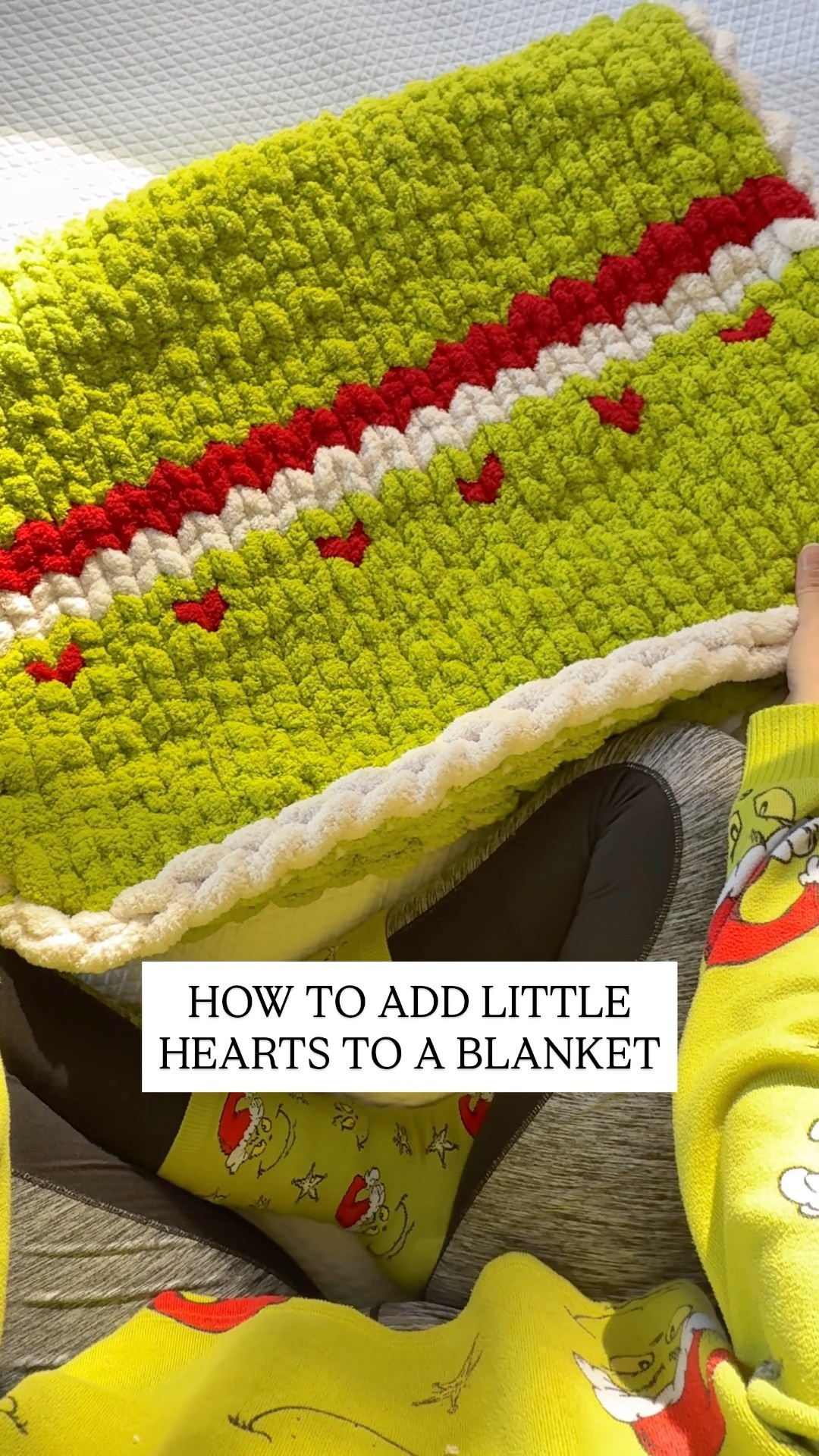 Let's go over how to add little hearts to your chunky knit