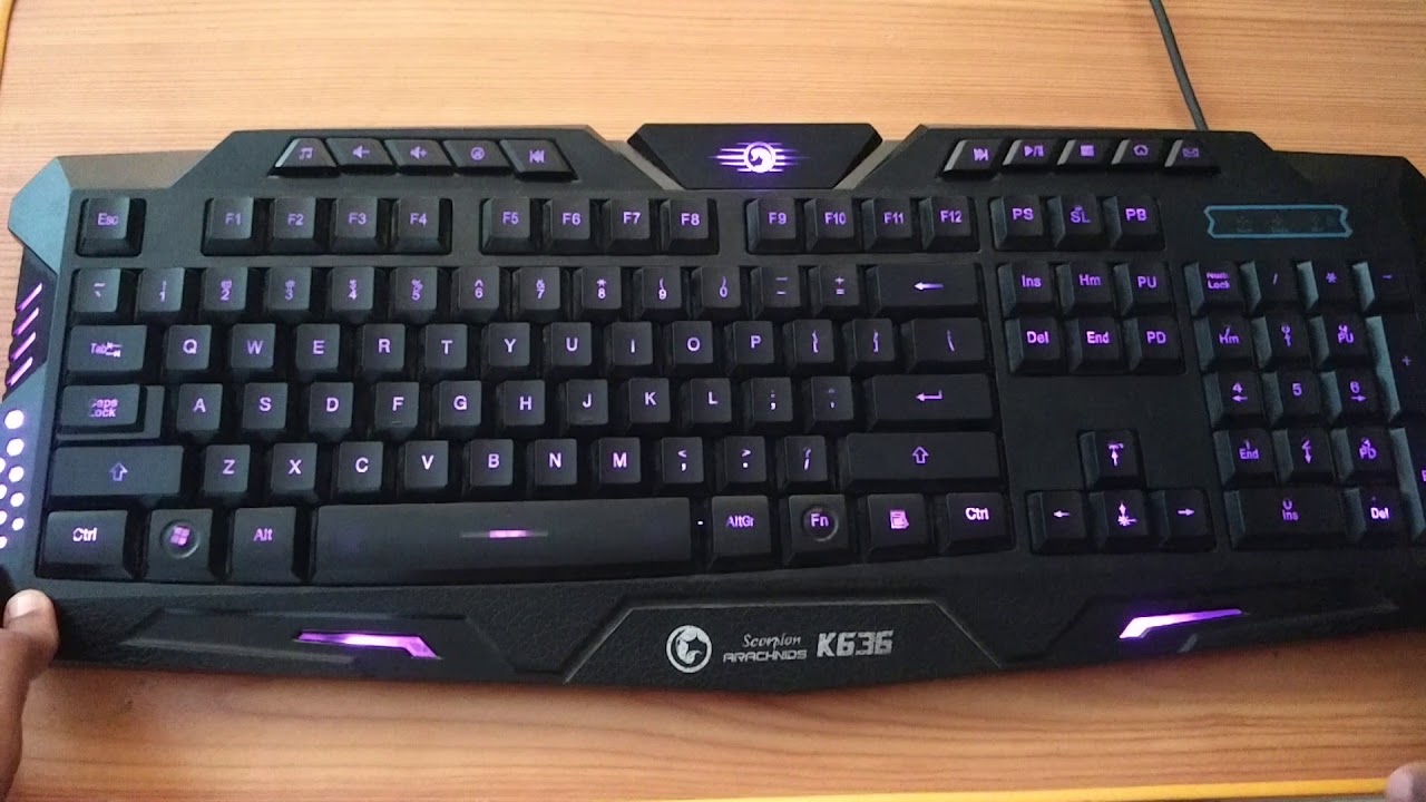 Marvo Scorpion Ghost K636 Gaming Keyboard - YouTube