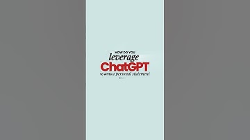 Write Personal Statement with ChatGPT and STAND-OUT!