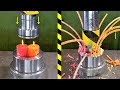 Top satisfying hydraulic press moments worm edition   vol1