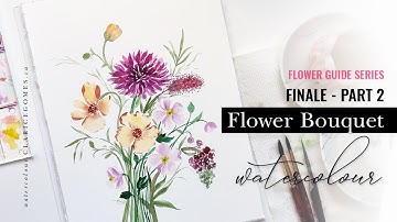 Painting a Floral Bouquet in Watercolour - Part 2 - Flower Colour Guide Series