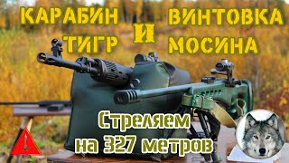 Тигр и СВМ на 327 метров с Филом Романовым. (Mosin rifle and Tiger at 327 meters.)