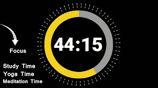 44 Minute 15 Second Timer Countdown 🔔 || Study Time || Deep Focus || Pomodoro Timer