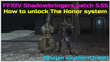 How to unlock The honor system in zandor (bozjan southern front)