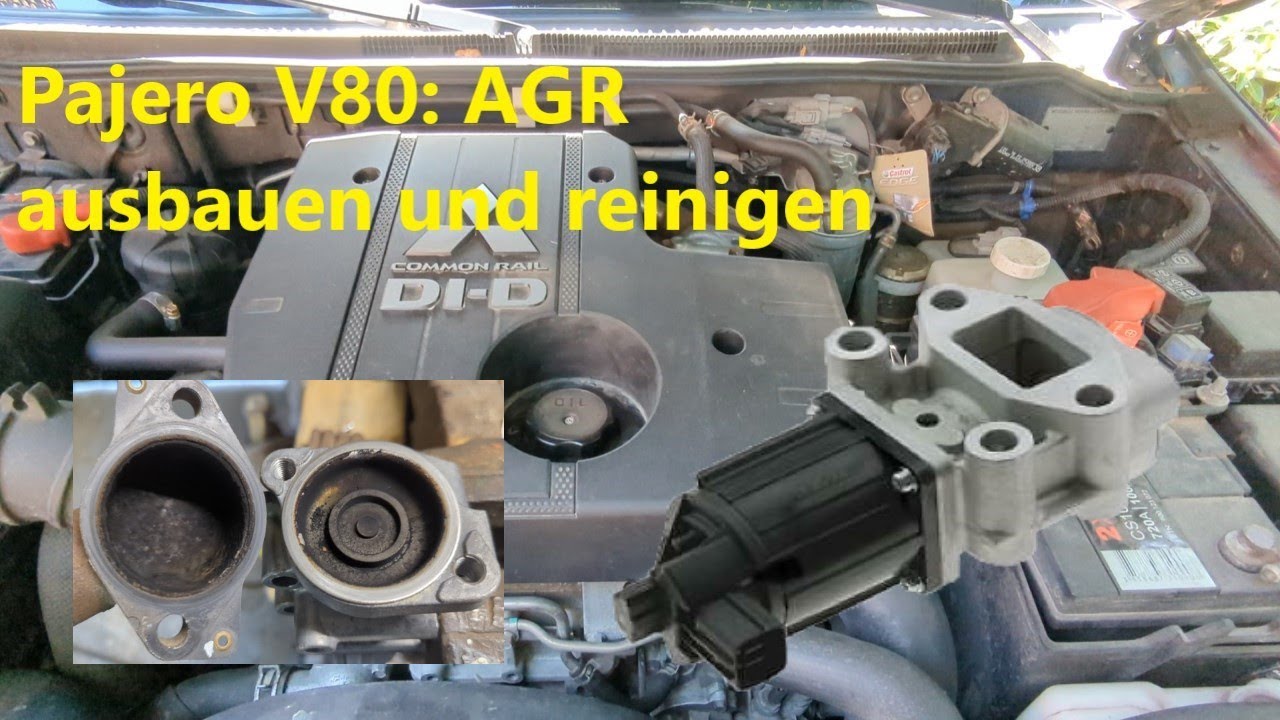 Mitsubishi Pajero V80: AGR - Ventil ausbauen und reinigen, Teil 1 der  Motorserie 