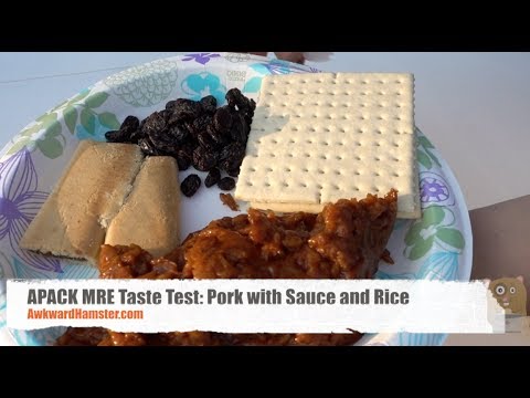 MRE Taste Test: Pork with Sauce and Rice - YouTube