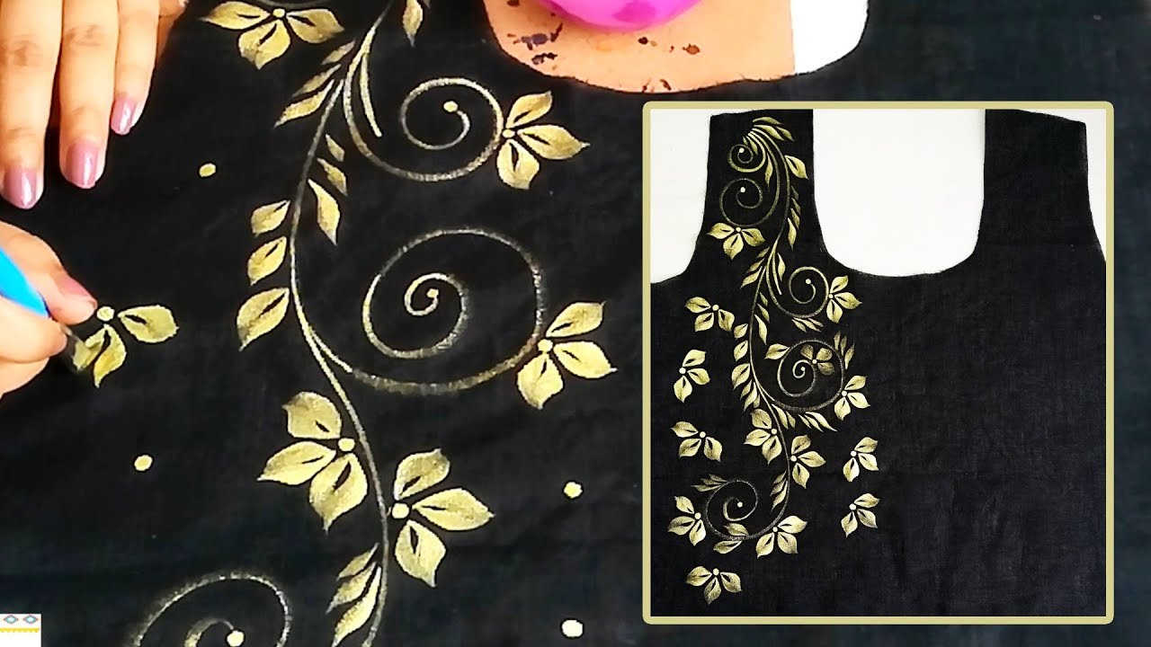 Parbani Women Beautiful Magenta Color Hand Painted Kurti with Designer –  PARBANI