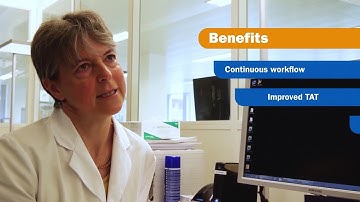 Vertical sample transportation in a Swiss clinical lab  [testimonial]