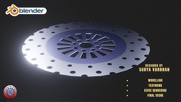 BIKE DISC BRAKE 3D MODELLING || EEVEE RENDERING || HARDSURFACE || BLENDER 2.9