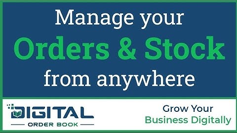 DIGITAL ORDER BOOK | DESKTOP & MOBILE APPLICATION | CONTACT FOR DEMO 8141703007