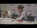 Evgenia Medvedeva - press-conference after victory at World Juniors 2015