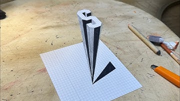 Amazing 3D Letter (S) Real Illusion On Paper. 