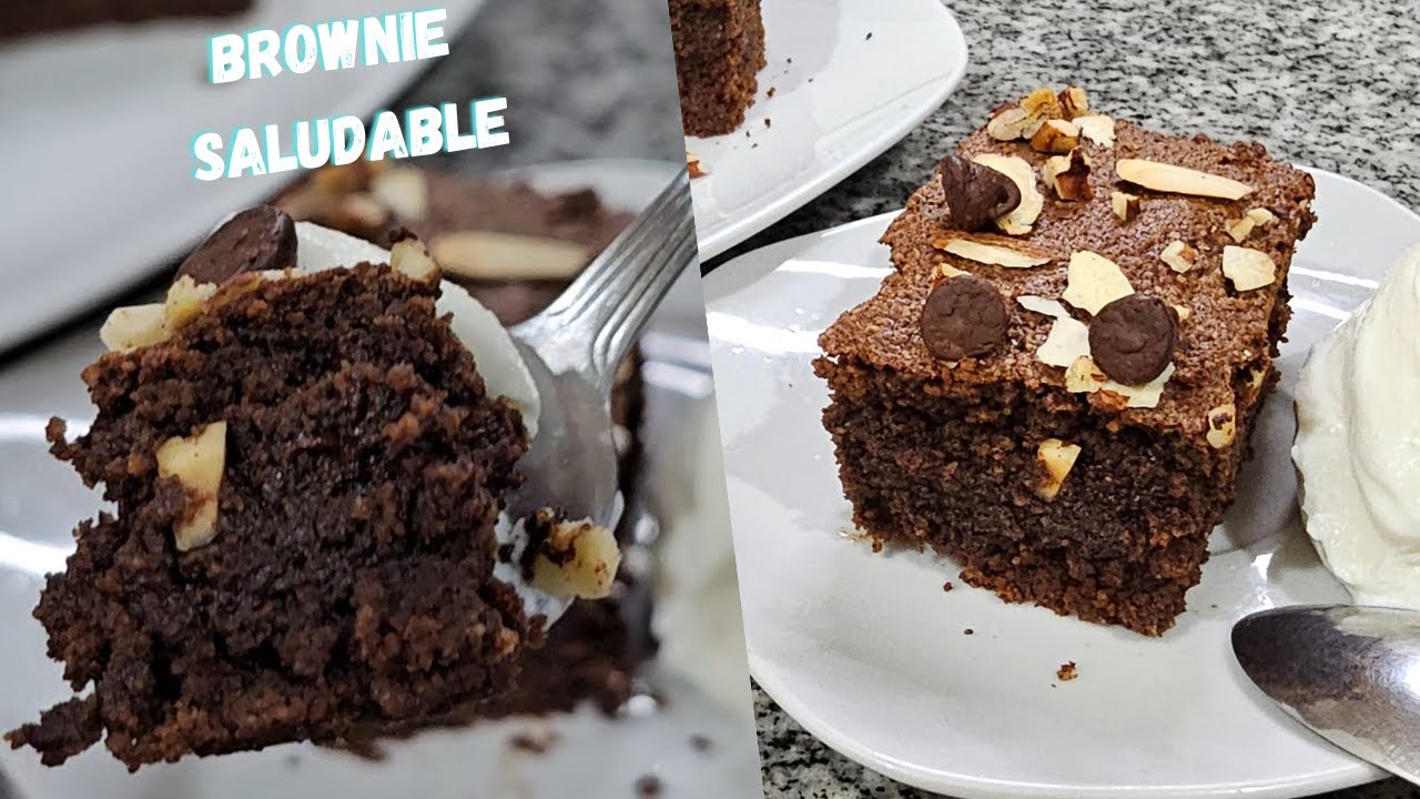 Cómo hacer brownies saludables con harina de almendras #recetasaludable #browniesaludable