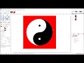 Crez le symbole yin et yang avec gimp et manipulez la slection par lajout et la soustraction