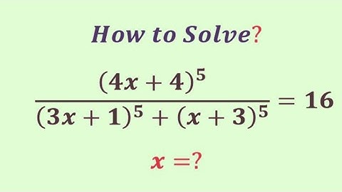 An Easy method to Beat this Algebra problem | Olympiad Question | x=?