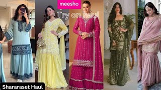 *Huge Sharara suit from Meesho *Try on haul #shararasuit #meeshoshararasuit #meeshoshararasethaul screenshot 3