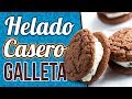 HELADO CASERO SIN MÁQUINA Y SIN HORNO - Sandwich de helado casero - Receta fitness y saludable