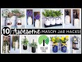 TOP 10 Creative Ideas & Hacks Using MASON JARS | DOLLAR TREE DIY | Home Decor DIYs | Must Try!