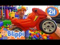 Blippi visits an indoor playground fidgets indoor playground  2 hours of blippi  blippi toys