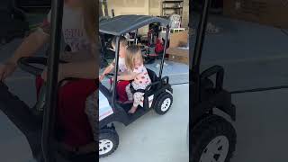 This 24V kids golf cart is on another level!!! legit suspension, lights, and space for little