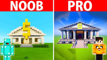 Minecraft NOOB Vs PRO : SAFEST BANK Build CHALLENGE!
