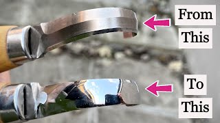 Modify the Bevel on a Mora Spoon / Hook Knife  Lee Stoffer