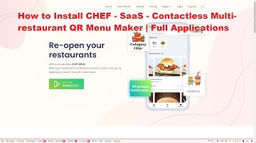 How to Install CHEF -  Contactless Multi-restaurant QR Menu Maker #qrcodemenu #contactless