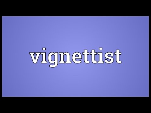 Vignettist Meaning