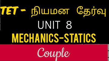 ugtrbmaths,tnpsc,unit 8 Mechanics-statics couple, tet selection exam