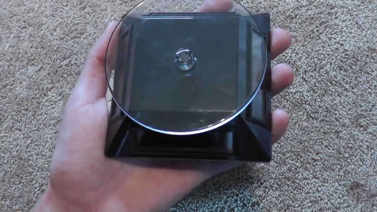 Solar Powered Rotary Turntable Display - 3.5" Rotating Stand With UV Light, US Made