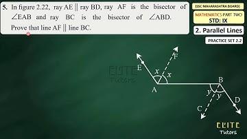 Class 9th Geometry Chapter 2 ( Parallel Lines ) P.S 2.2 ( Q.5 ,Q.6 )
