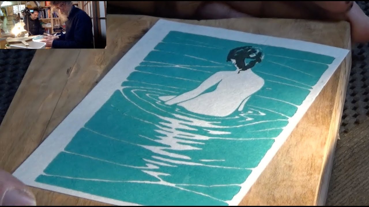 Woodblock Print Start To Finish in Real Time YouTube Woodblock Print Start To Finish in Real Time YouTube
