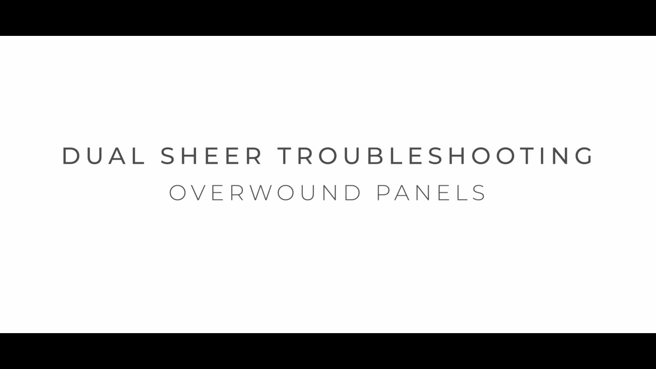 Dual Sheer Shades Overwound Panels