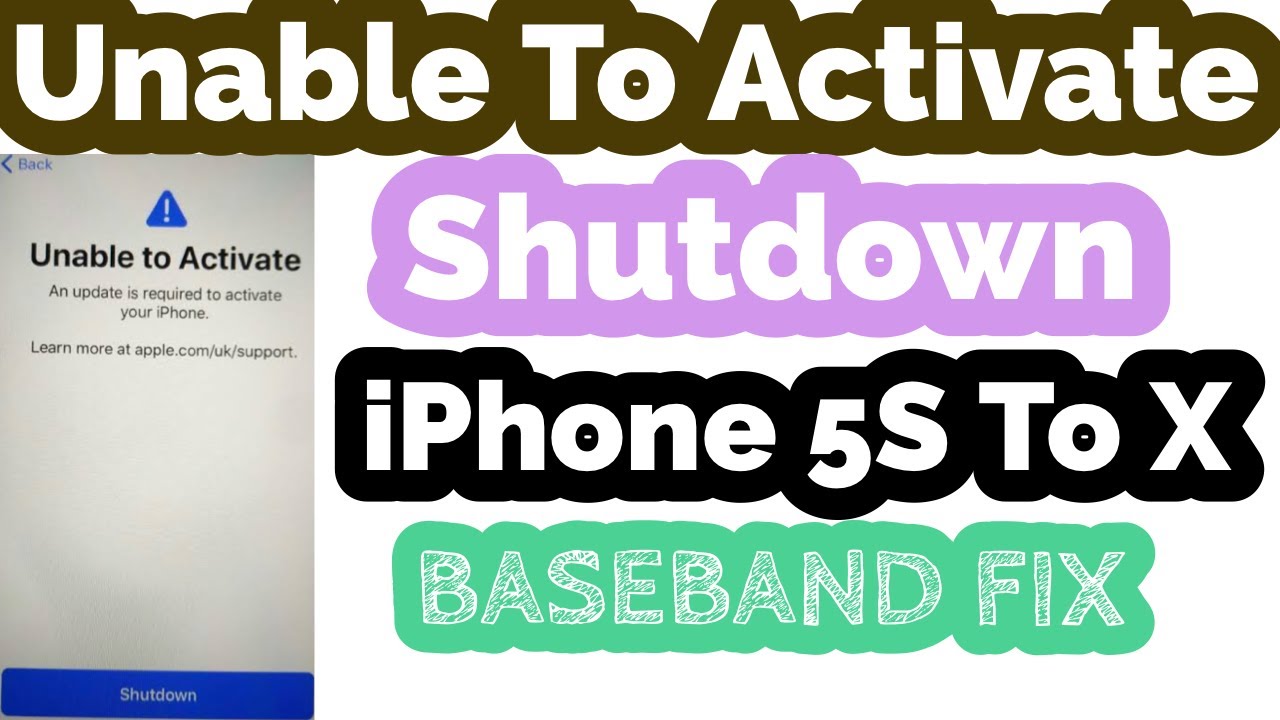 Unable to activate iphone shutdown an update is required to activate